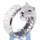 18K White Gold 1.64 ct Diamond Womens Panther Cat Ring