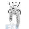 18K White Gold 1.62 ct Diamond Engagement Ring Semi Mount