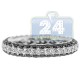 18K White Gold 2.37 ct All Way Black Diamond Womens Band Ring
