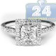18K White Gold 1.75 ct Princess Cut Diamond Engagement Ring
