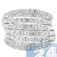 14K White Gold 2.38 ct Diamond Womens Wide Band Ring