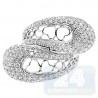 14K White Gold 2.80 ct Diamond Womens Openwork Heart Ring