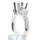 18K White Gold 1.24 ct Diamond Womens Engagement Ring Setting