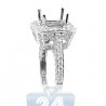 18K White Gold 1.45 ct Diamond Semi Mount Engagement Ring Setting