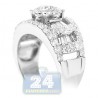 14K White Gold 2.18 ct Diamond Womens Engagement Ring