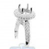 18K Gold 1.14 ct Diamond Semi Mount Engagement Ring Setting