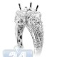 18K White Gold 1.58 ct Semi Mount Engagement Ring Setting