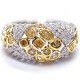 14K White Gold 2.55 ct Fancy Yellow Diamond Womens Dome Ring