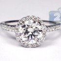 18K White Gold 2.80 ct Diamond Engagement Ring Wedding Band Set