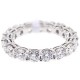 18K White Gold 3.55 ct Round Cut Diamond Womens Eternity Ring
