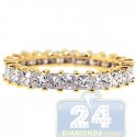 14K Yellow Gold 2.60 ct Princess Cut Diamond Womens Eternity Ring