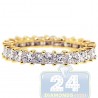 14K Yellow Gold 2.60 ct Princess Diamond All Way Around Eternity Band Ring