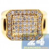 Mens SI1 G Diamond Classic Signet Ring 14K Yellow Gold 1.75ct