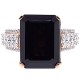 18K Rose Gold 16.40 ct Garnet Diamond Womens Ring