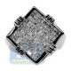 Black 14K Gold 1.66 ct Princess Cut Diamond Mens Signet Ring