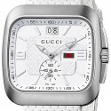 Gucci Coupe Quartz Web White Dial Mens Steel Watch YA131303