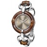 Gucci Bamboo Brown Quartz Steel Bracelet Womens Watch YA132402