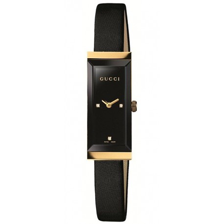 Gucci G-Frame Rectangular 18K Yellow Gold Womens Watch YA127506