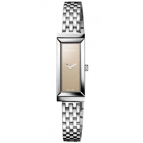 Gucci G-Frame Rectangular Brown Steel Bracelet Watch YA127501