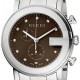 Gucci G-Chrono Diamond Brown Steel Mens Watch YA101350