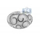14K White Gold 2.40 ct White Black Diamond Swirls Womens Ring