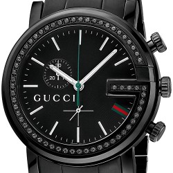 Gucci G-Chrono Black Diamond Mens Watch YA101347