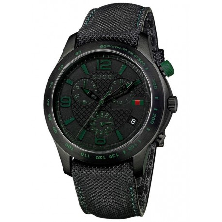 Gucci G-Timeless Chronograph Black PVD Mens Watch YA126225