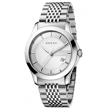 Gucci G-Timeless Steel Silver Dial Steel Mens Watch YA126401