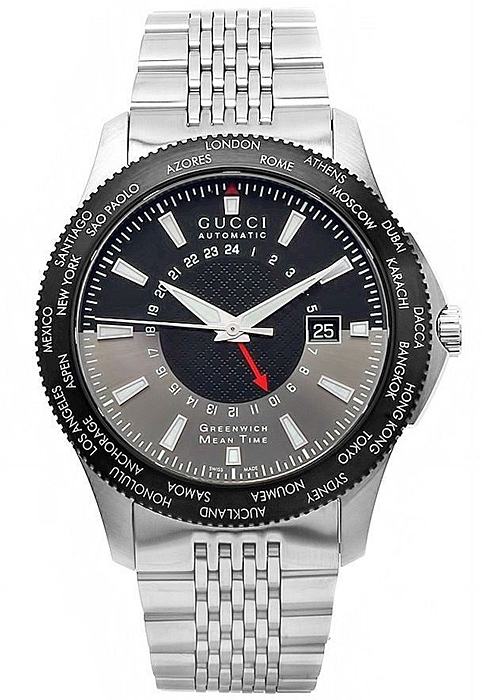 Gucci GMT Automatic Steel Bracelet Watch YA126211