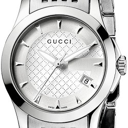 Gucci G-Timeless Small Steel Bracelet Womens Watch YA126501