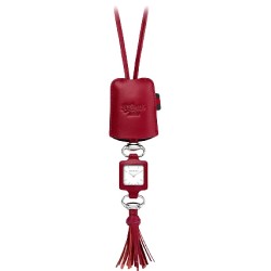 Gucci Gucci-1932 Red Leather Pendant Womens Watch YA130418