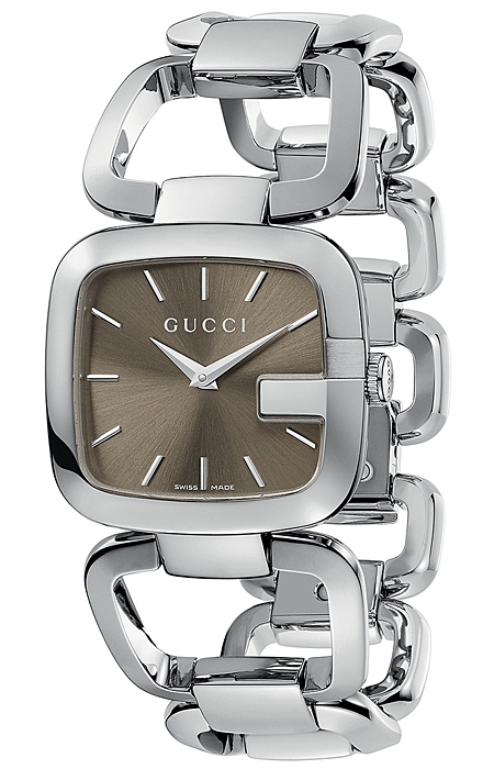 Gucci G-Gucci Steel Bracelet Brown Dial Womens Watch YA125402