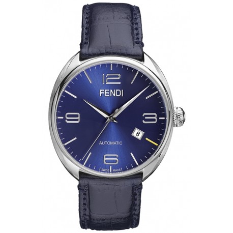 F200013031 Fendi Fendimatic Automatic Blue Leather Mens Watch