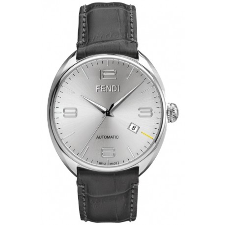 F200016061 Fendi Fendimatic Automatic Grey Leather Mens Watch