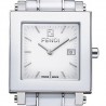 F622140 Fendi White Ceramic Square Womens Bracelet Watch 32mm