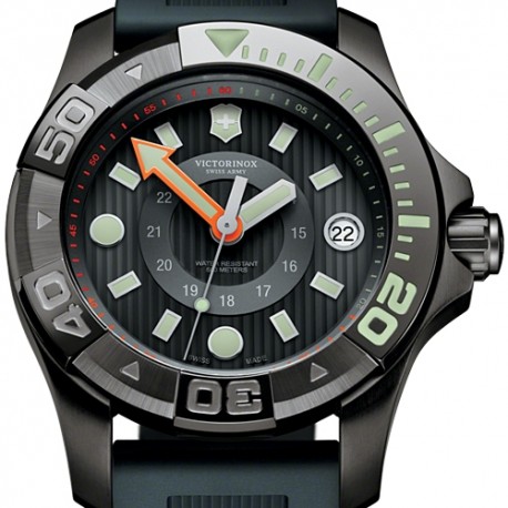 Swiss Army Dive Master 500 Black Rubber Watch 241555