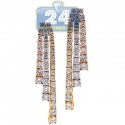 18K Three Tone Gold 4.13 ct Diamond Womens Drop Earrings
