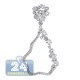 18K White Gold 1.31 ct Diamond Womens Drop Pendant