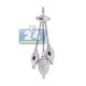 18K White Gold 0.70 ct Diamond Womens Drop Pendant