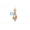 Womens Diamond Triple Drop Pendant 18K Yellow Gold 0.70ct 1.75"