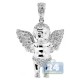 10K White Gold 0.93 ct Diamond Baby Angel Mens Pendant