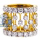 14K Yellow Gold 5.27 ct Diamond Womens Vintage Openwork Ring