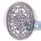 14K White Gold 2.36 ct Diamond Womens Oval Signet Ring