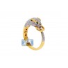 14K Yellow Gold 0.78 ct Diamond Womens Panther Cat Ring