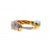 14K Yellow Gold 0.78 ct Diamond Womens Panther Cat Ring