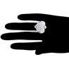 14K White Gold 3.47 ct Diamond Womens Heart Ring