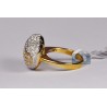 14K Yellow Gold 2.33 ct Diamond Womens Double Heart Ring