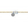 Real 10K Yellow Gold Hollow Figaro Link Mens Chain 6 mm