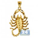 10K Yellow Gold Diamond Cut Scorpion Mens Pendant