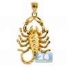 Solid 10K Yellow Gold Diamond Cut Scorpion Mens Pendant
